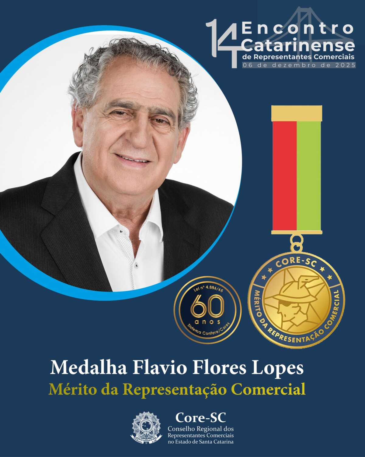 Medalha do Mérito da Representação Comercial Flavio Flores Lopes- solenidade de entrega 