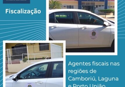 fiscalizacao-core-sc-agentes-fiscais-nas-regioes-de-camboriu-laguna-e-porto-uniao-nesta-semana