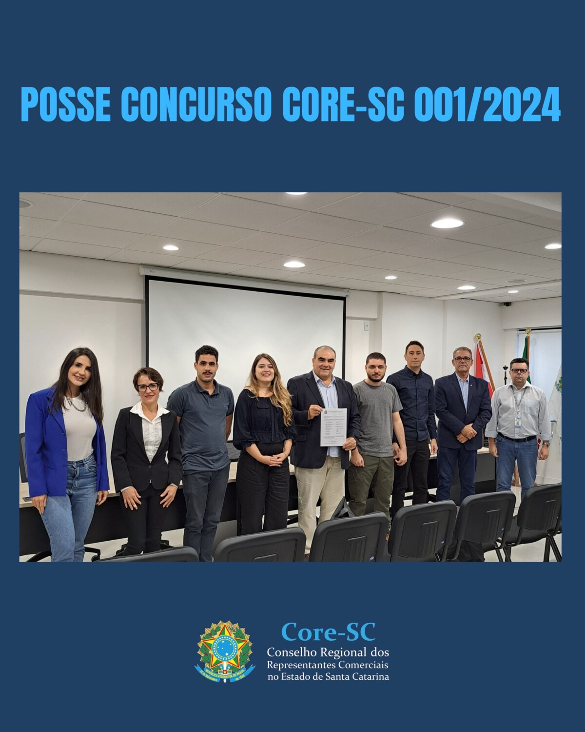core-sc-reforca-equipe-de-atendimento-e-fiscalizacao-seis-novos-funcionarios-tomaram-posse-dia-2205-concurso-foi-realizado-em-2024